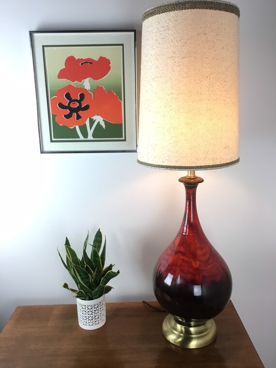 Modernist Drip Glaze Table Lamp Etsy UK
