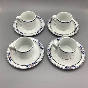 Vintage Dansk Bistro “Maribo” Cup and Saucer Set of 4