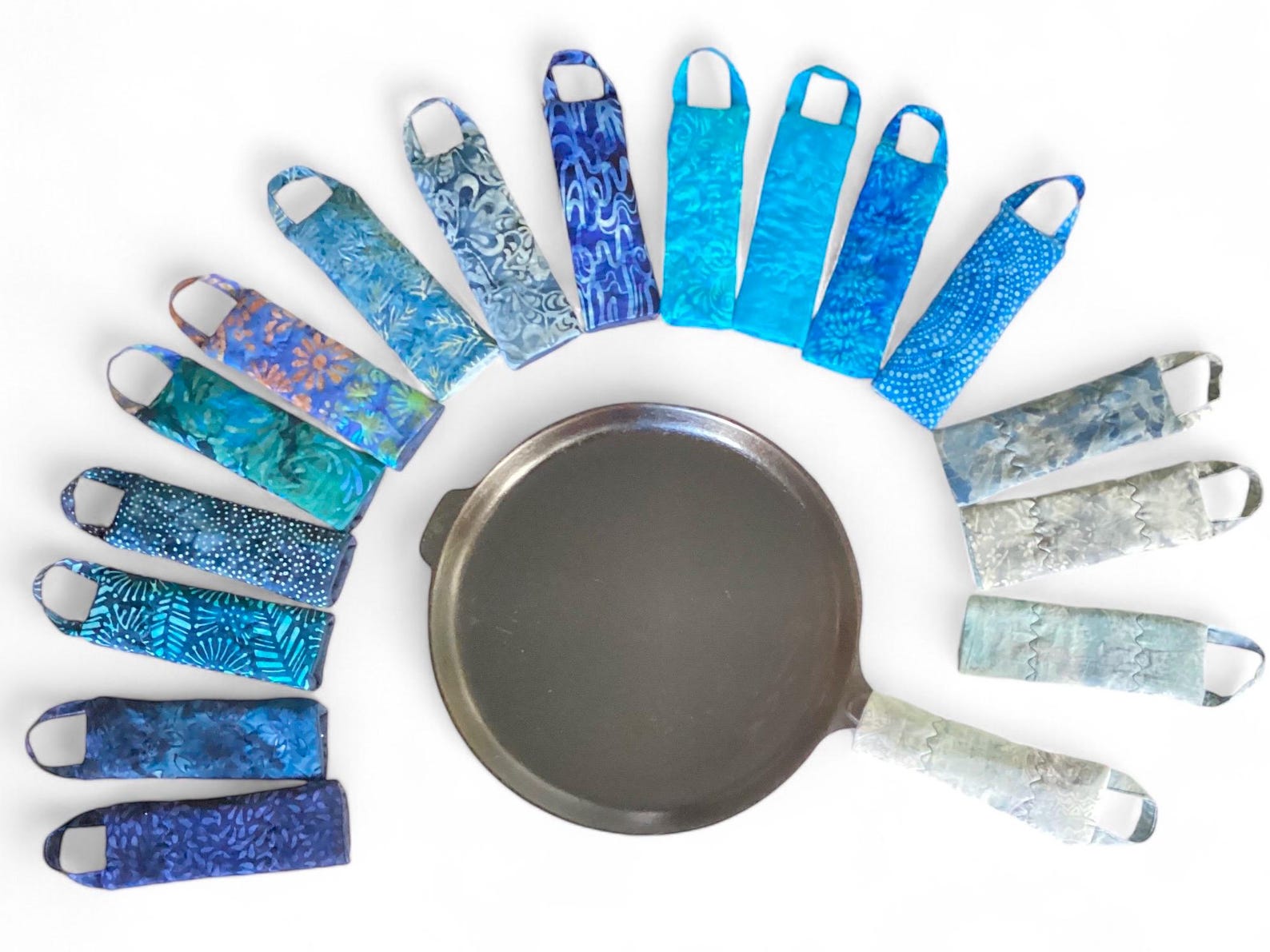 Blue - Pan Handle Pot Holder * Heat Resistant Cast Iron Skillet Sleeve