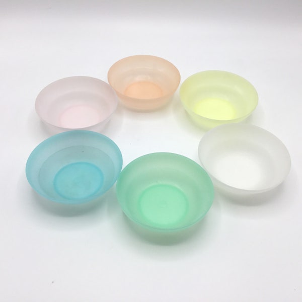 Sold Individually * Vintage Small Sheer Pastel Tupperware 4-1/4” Fruit Sauce Bowls