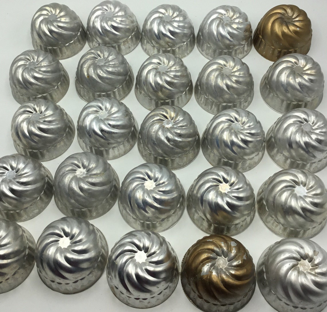 Vintage Aluminum Gelatine Molds Set of 4 8 or 12 Jello Etsy