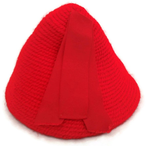 1950s Hat * Red * Everitt Needlepoint Original