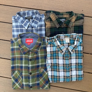 Thrifted Flannel Shirts for Upcycling Craft Projects
