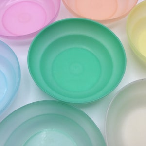 Sold Individually Vintage 6 Cereal Bowls 155 Tupperware Sheer Pastel Jadite Green