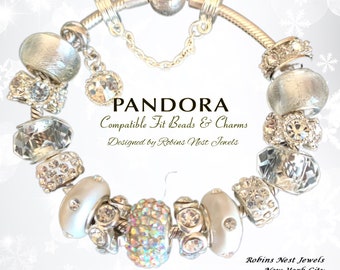 Charms compatibles con pulsera Pandora, o ELEGIR, con pulsera Pandora auténtica de plata de ley o no Pandora, bañada en plata WS1022B