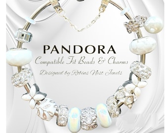 Compatible Fit to Pandora Charms, or  CHOOSE, with Non Pandora bracelet, Silver Plated WHS1022A2