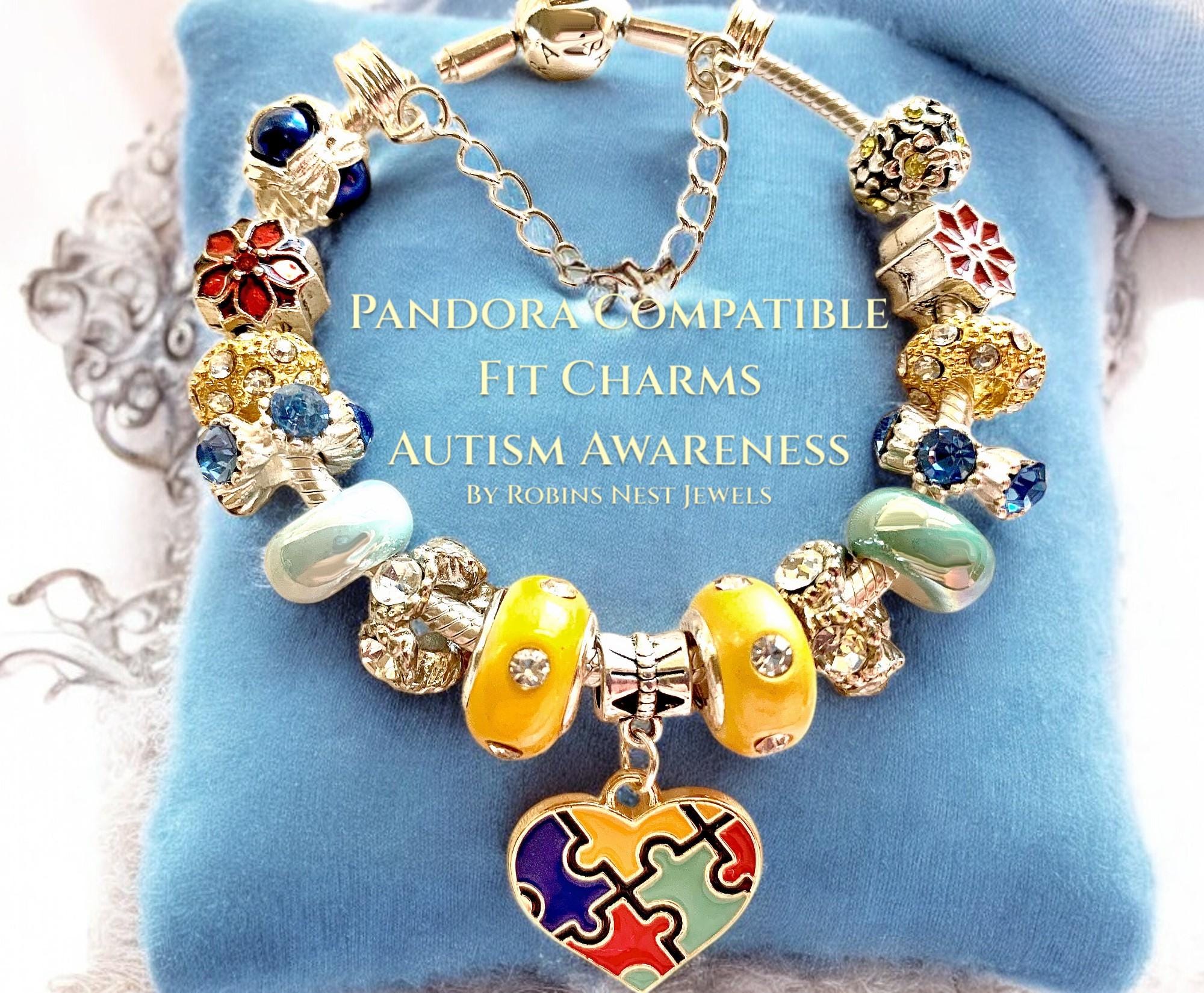 Autism Awareness Charms Compatible in Fit for Pandora, or CHOOSE