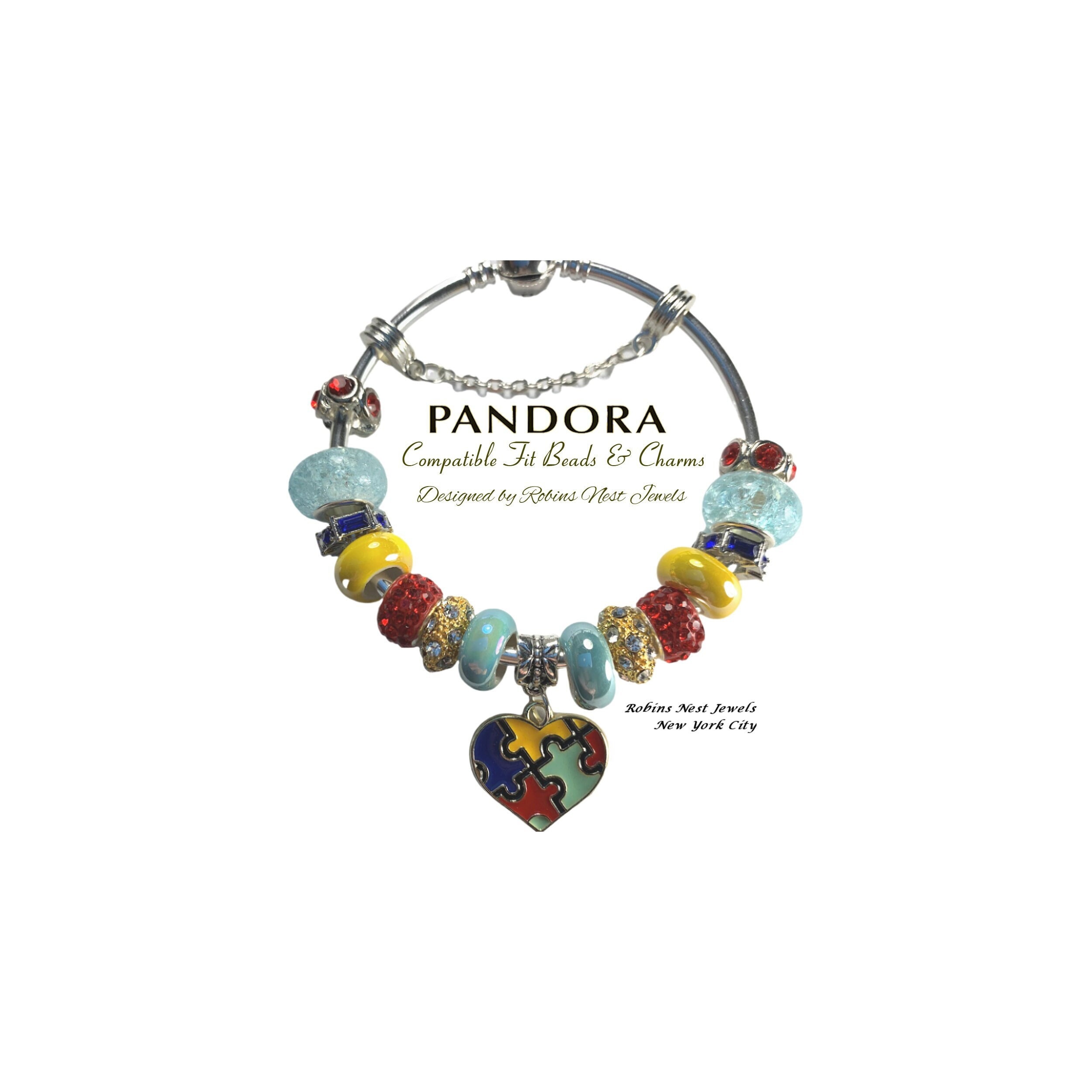Pandora Compatible Charms for Autism Awareness or CHOOSE WITH