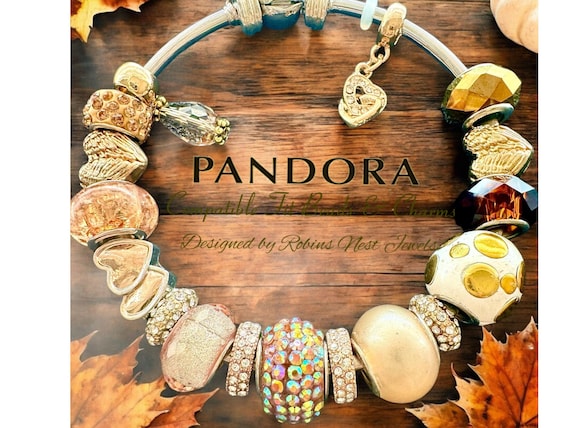 n*2様 ゴールドカラー ブレスレット チャーム付き　PANDORA Amazon | Pandora Moments スパークリングクラウンOスネークチェーン