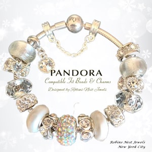 Compatible Fit Charms Pandora Bracelet, or  CHOOSE, with Bracelet Silver Plated WHS1022B
