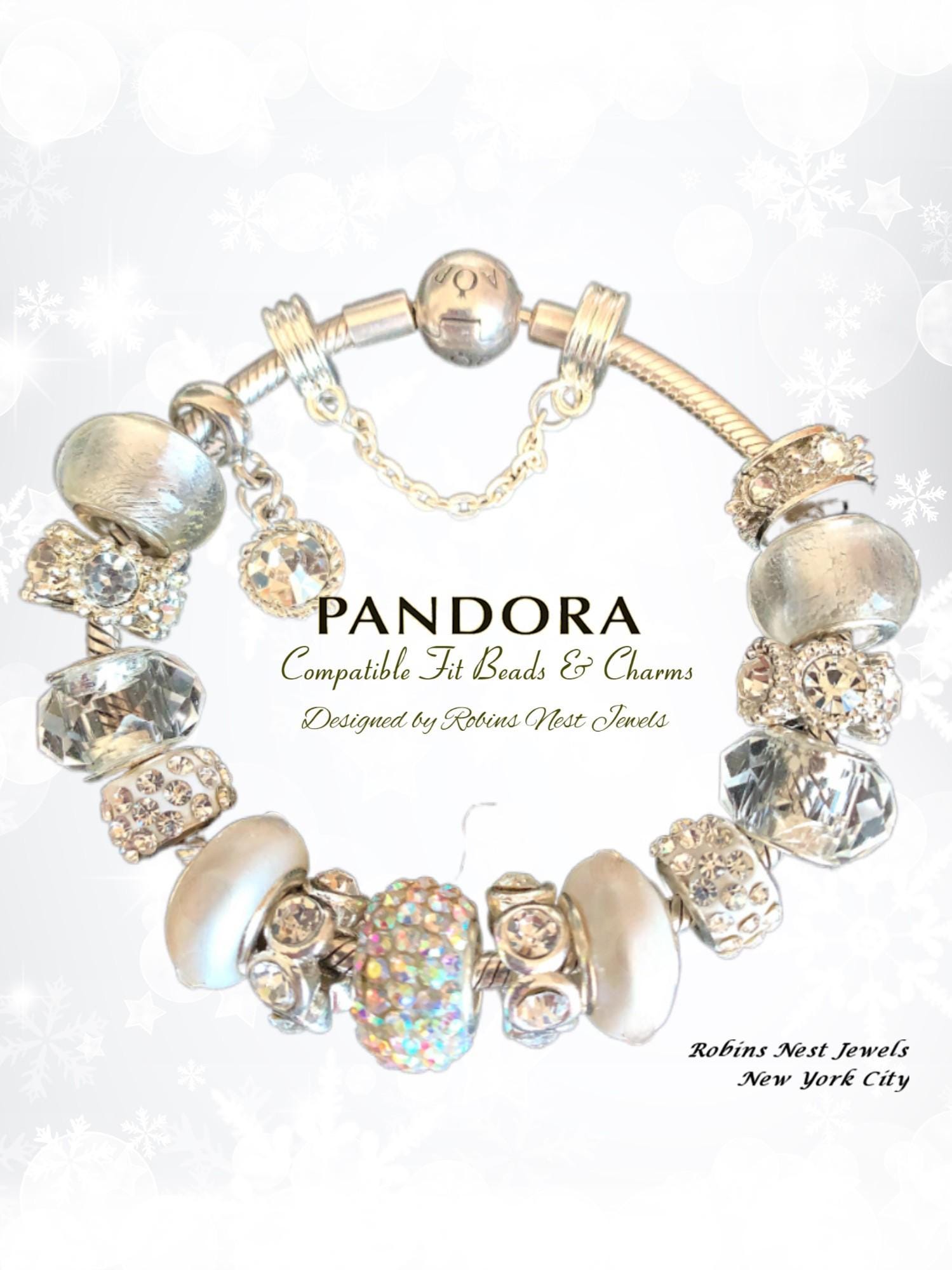 Compatible Fit Charms Pandora Bracelet or CHOOSE with Bracelet Silver Plated WHS1022B Etsy