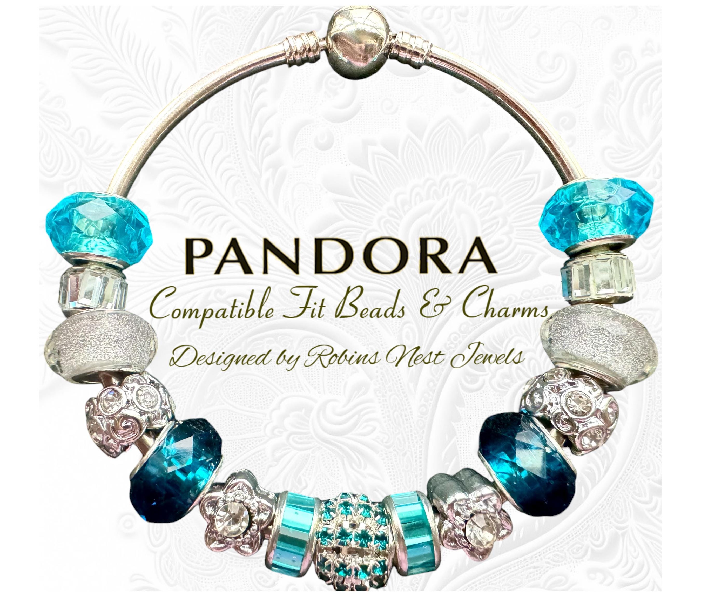 Pandora Compatible Fit Beads and Charms Pandora Bracelet, or