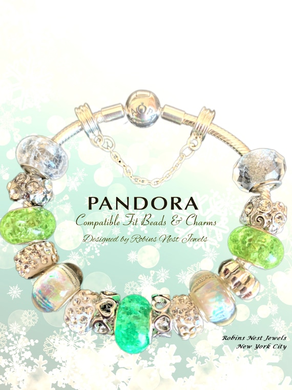 ABAOLA Sparkling Green Parrot Charm - 925 Sterling Silver Bird Charm For Bracelets & Necklaces