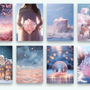 Lot de 8 cartes postales de Noël : Fichiers imprimables