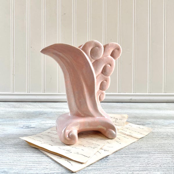 Vintage Pink Gonder Pottery Vase - Midcentury Planter MCM Lavender Art Deco Style