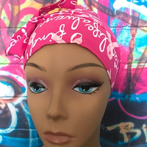 Cancer Awareness Bouffant Surgical Scrub Hat/Ponytail Scrub Hat/ Scrub Hat