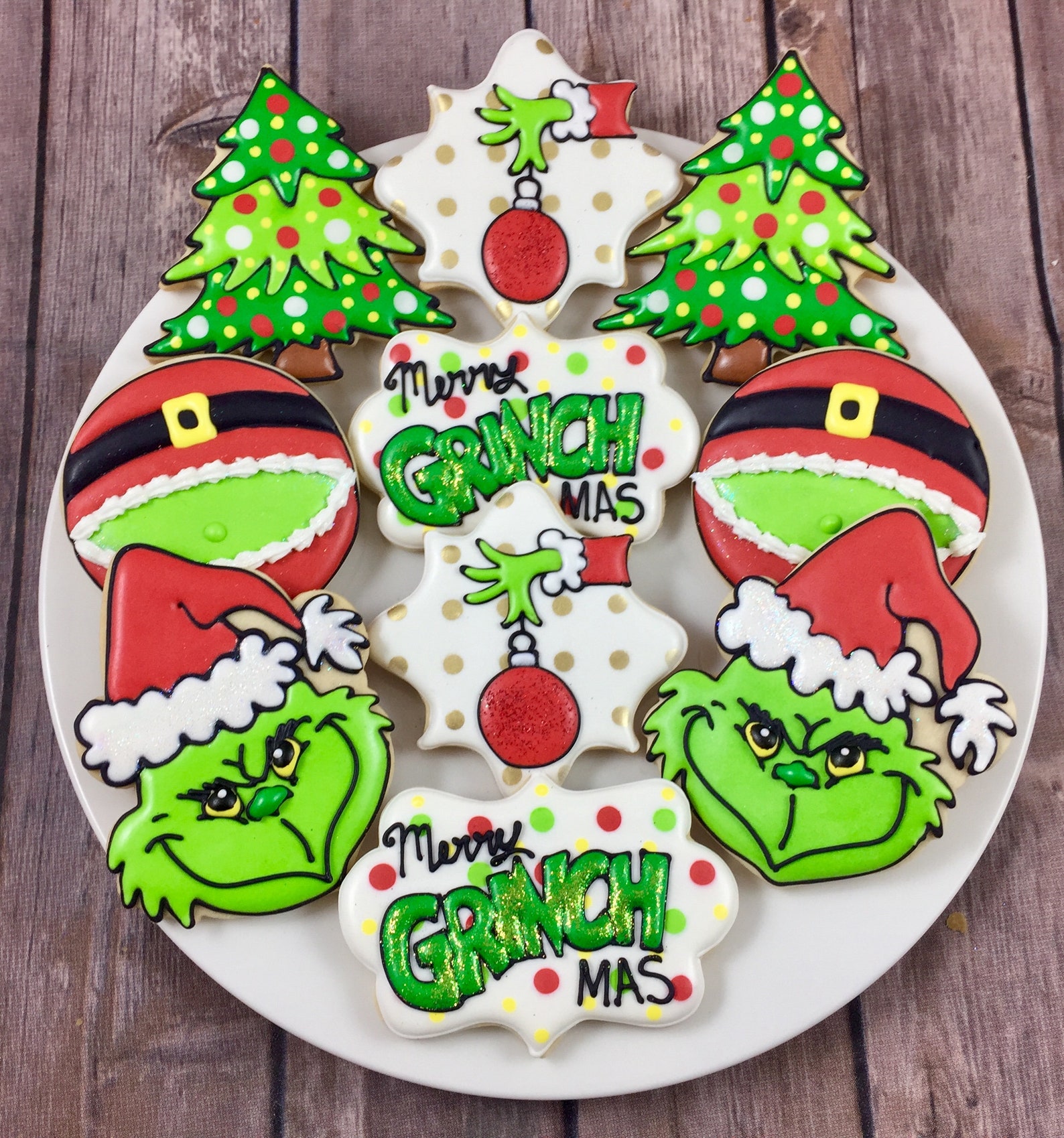 Grinch Christmas Cookies Etsy