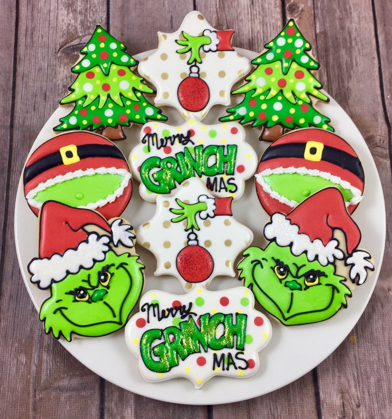 Grinch Christmas Cookies | Etsy