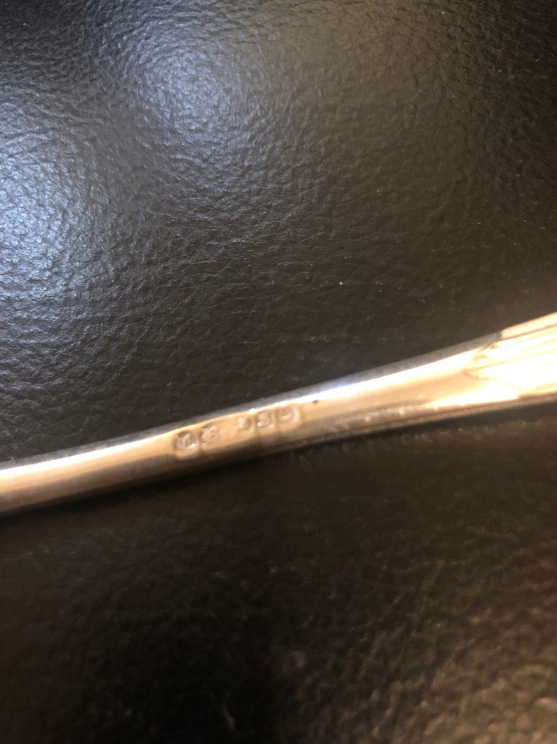 Cooper Bros Sheffield 1920s30s Art deco floral top quality silver plate serving spoon Sheffield plate ornate fruit serving spoon