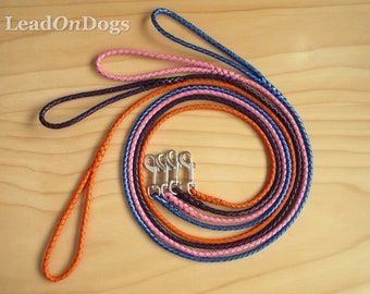 LeadOnDogs Whisky - Geflochtene Hundeleine aus Känguruhleder