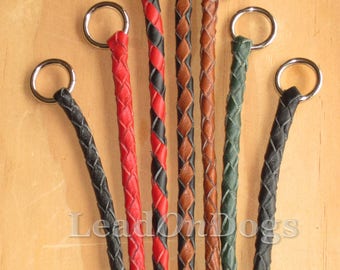 Design Your Own - Dog Show Slip Lead Braided Kangaroo Leather - Custom Made to Order - LeadOnDogs Sherry