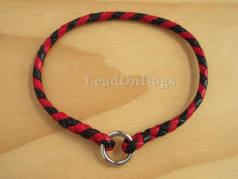 Design Your Own Braided Kangaroo Leather Dog Tag Ring Collar Etsy