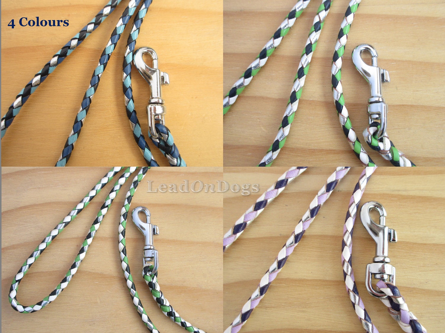 Design Your Own Lace Kangaroo Leather Dog Show Lead Braided Etsy Australia