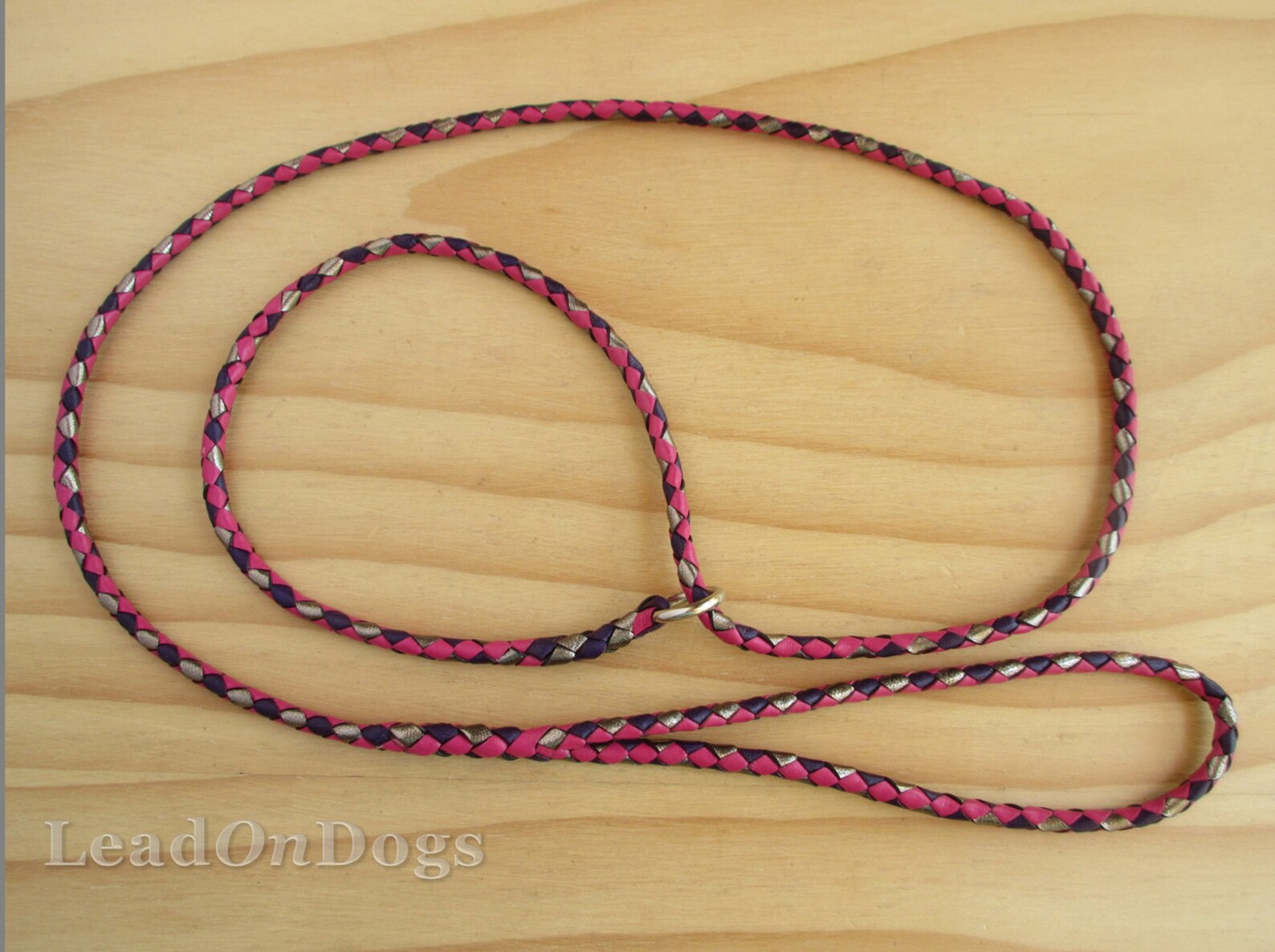 Design Your Own Dog Show Slip Lead Braided Kangaroo Leather Etsy