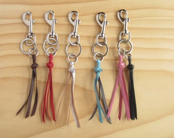 Tassell Key Ring Braided Kangaroo Leather - Lead On T-11