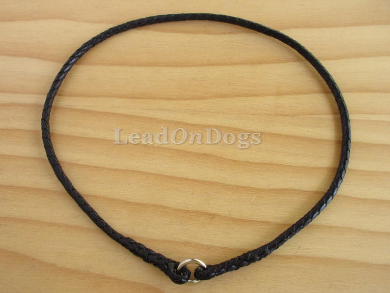 Design Your Own Braided Kangaroo Leather Dog Tag Ring Collar Etsy