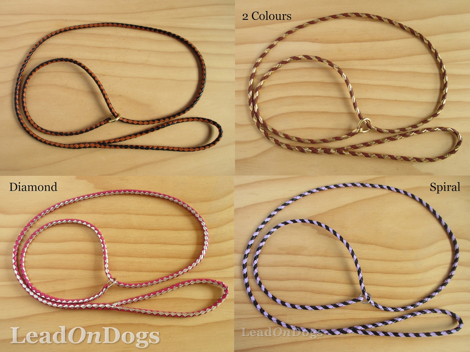 Design Your Own Dog Show Slip Lead Braided Kangaroo Leather Etsy