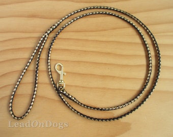 Design Your Own Lace Kangaroo Leather Dog Show Lead Braided - LeadOnDogs Jeddah