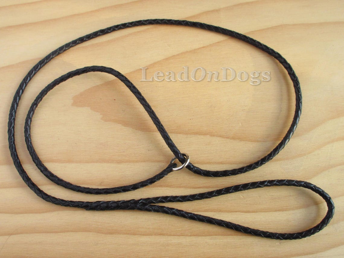 Design Your Own Dog Show Slip Lead Braided Kangaroo Leather Etsy