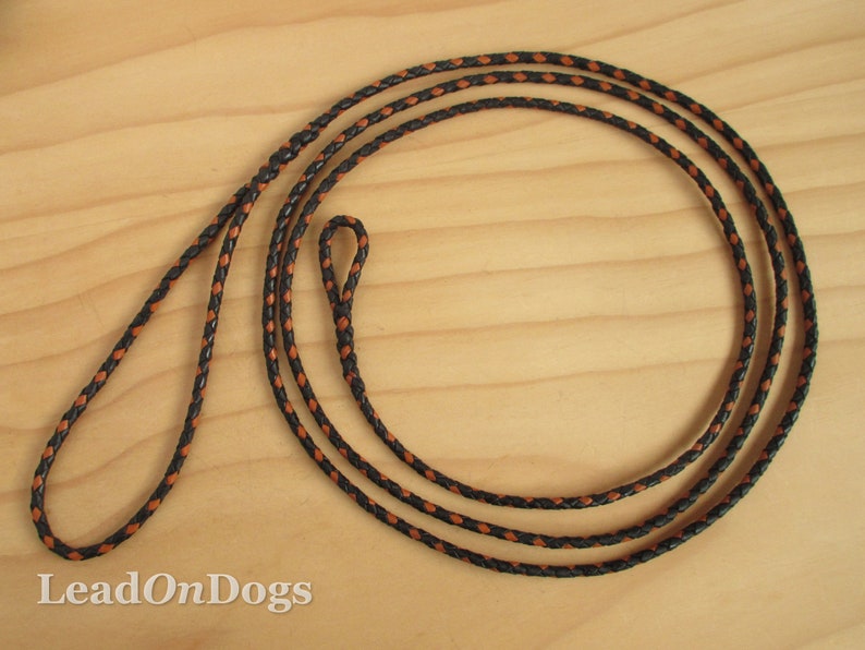 Design Your Own Jeddah Lace Loop Lead Kangaroo Leather Dog Show Lead ...