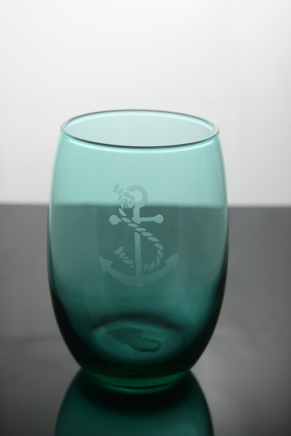 Anchor Etched Glasses Custom Nautical Glassware Etsy