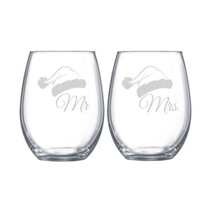 Mr and mrs holiday glasses hotsell
