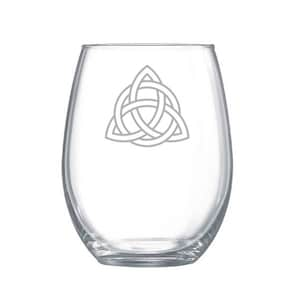 Celtic trinity knot glassware, triquetra wine glasses, holy trinity glassware, Irish glassware