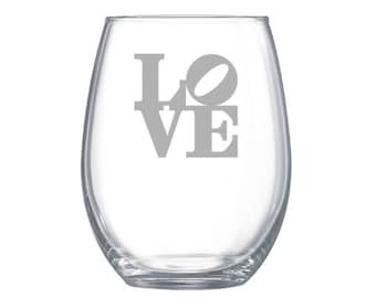 Me encantan las copas de vino sin tallo grabadas, regalo personalizado para bodas o aniversarios