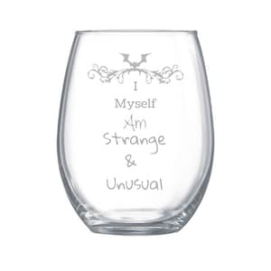 Strange and unusual Beetlejuice glass, beetlejuice quote glass, Lydia Deetz, cult classic movie, Halloween decor, Halloween glassware