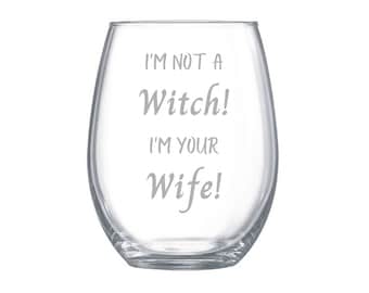 Copa de vino grabada inspirada en La Princesa Prometida: Un regalo divertido para tu esposa