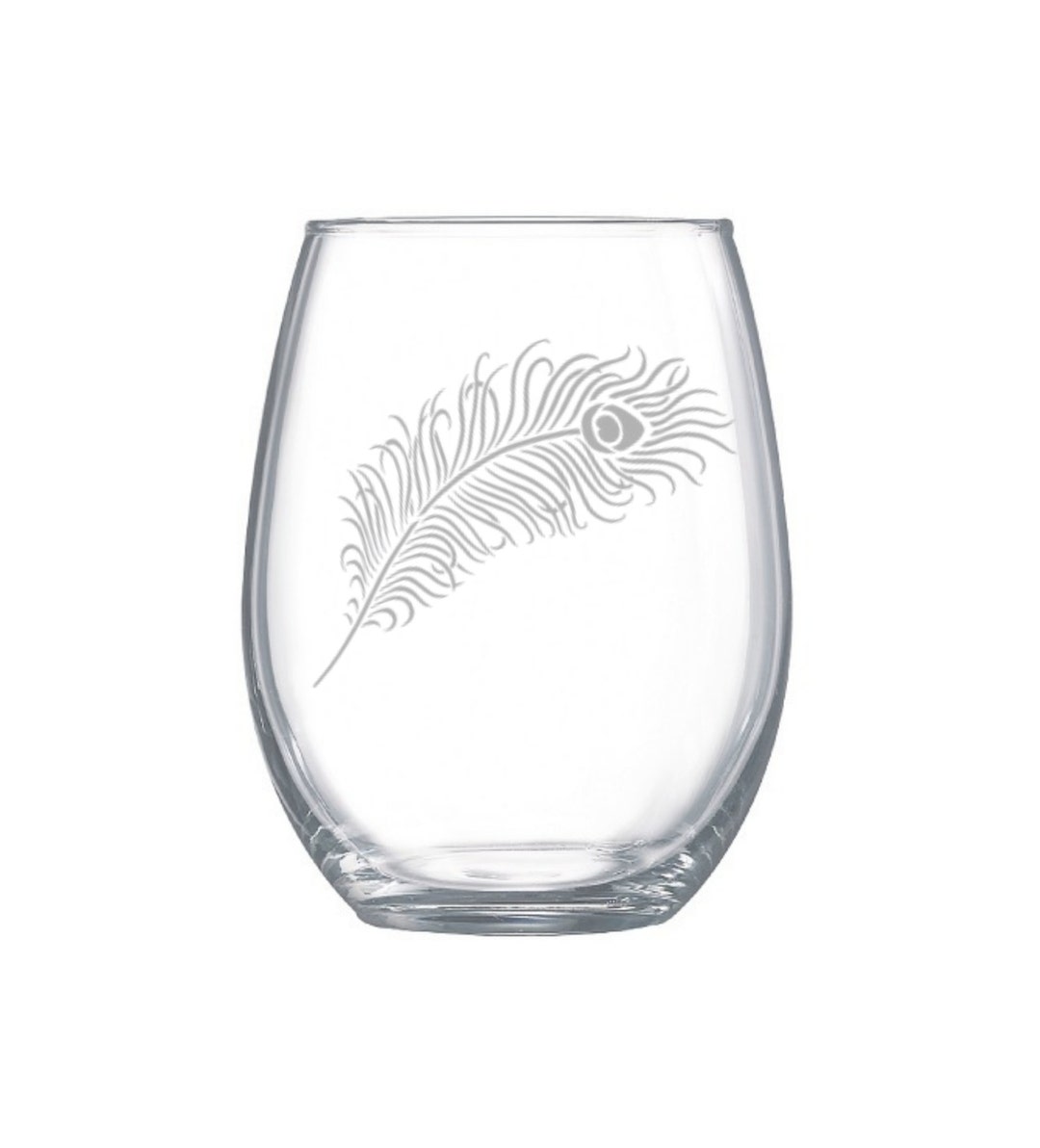Peacock Feather Etched Glasses, Peacock Feather, Peacock Etched Glass