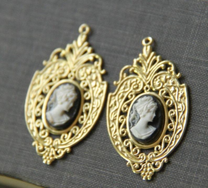 24 pcs of brass filigree-with 10x14mm mounting setting raw brass-1951
