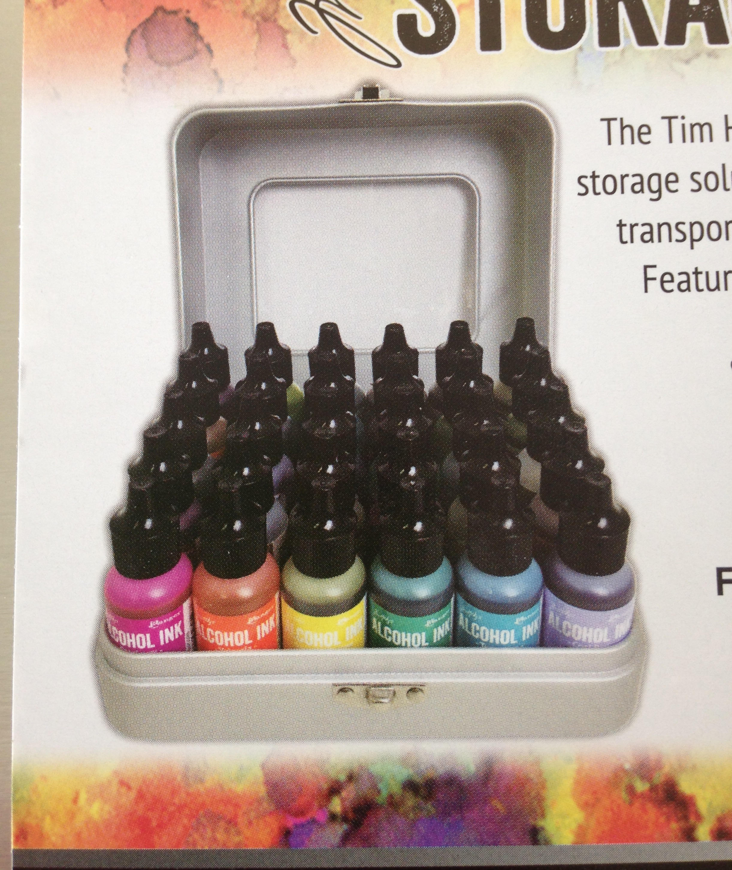 Organize Your 5 Alchol Ink Bottles With This Awesome Hinged Metal 1