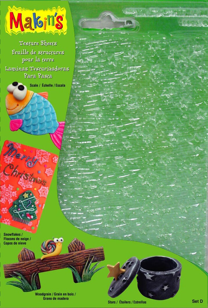 Makins Set D This Set Of 4 Makins Clear Texture Mats For Polymer Clay