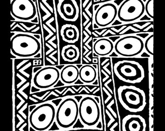 pills & coffee a silkscreen by Helen Breil, beautiul crisp designs perfect for silkscreening on polymer clay