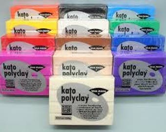 Kato polyclay polymer clay 2oz (56g) blocks superior strength, color fast and versatility