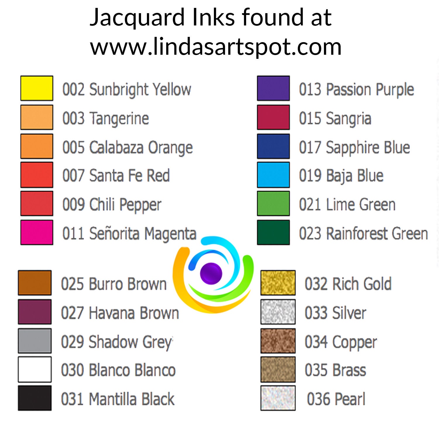 Pinata Ink Color Chart