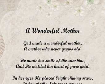 Mother Just Like You Love Poem for Mom 8 X 10 Print | Etsy