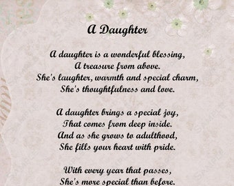 Love Poem Daughter Etsy