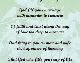 Items Similar To Wedding Poem For Groom Wedding Poem For Bride